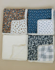 Navy Berry + Cream Berry Lace Muslin Quilt