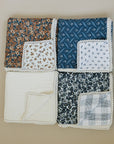 Liberty Floral + Coastal Plaid Lace Muslin Quilt