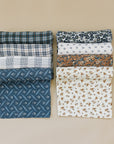 Navy Plaid Muslin Swaddle Blanket
