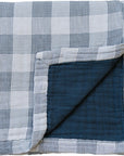 Coastal Plaid + Navy Muslin Quilt