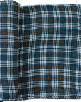 Navy Plaid Muslin Swaddle Blanket