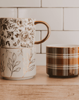 Gold Leaves 14oz. Gold Handle Coffee Mug