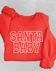 Santa Baby Varsity Maternity Sweatshirt
