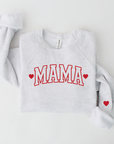 Mama with Hearts Varsity Sweatshirt