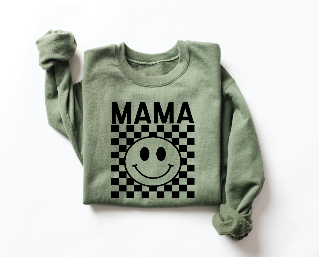 Mama Checkered Sweatshirt