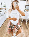 In my pregnant era minimal tee Saved by Grace Co.
