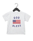 Classic God Bless the USA 4th of July Kids Graphic Tee Saved by Grace Co.