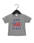 Classic God Bless the USA 4th of July Kids Graphic Tee Saved by Grace Co.