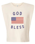 God Bless America Vintage Faded Muscle Tank Saved by Grace Co.