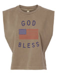 God Bless America Vintage Faded Muscle Tank Saved by Grace Co.