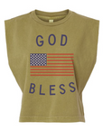 God Bless America Vintage Faded Muscle Tank