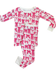 Hot Pink Bow | Two-Piece Pajama Set