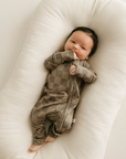 Bamboo Zip Pajamas | Faded Brown Checkerboard