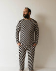 Men's Bamboo Pajama | Black Checkerboard forever french baby