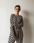 Men's Bamboo Pajama | Black Checkerboard forever french baby