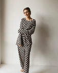 Men's Bamboo Pajama | Black Checkerboard forever french baby