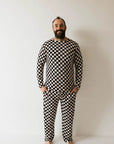 Men's Bamboo Pajama | Black Checkerboard forever french baby