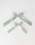 Hair Bow Clip | Satin forever french baby