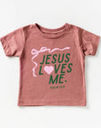 "Jesus Loves Me" Ribbon Tee Saved by Grace Co.