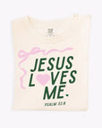 "Jesus Loves Me" Ribbon Tee - Adult Saved by Grace Co.