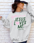 "Jesus Loves Me" Ribbon Sweatshirt- Adult Saved by Grace Co.