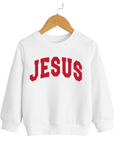 Jesus Christmas Colors Kids Sweatshirt