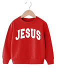 Jesus Christmas Colors Kids Sweatshirt