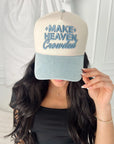 Make Heaven Crowded - Vintage Trucker Hat KenzKustomz