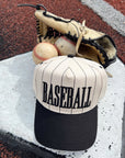 Baseball - Black Stripe Vintage Trucker Hat