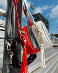 Red Stadium Approved Clear Purse With Tassle KenzKustomz