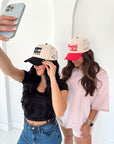 Friend in Jesus - Black Vintage Trucker Hat KenzKustomz