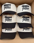 Friend in Jesus - Black Vintage Trucker Hat KenzKustomz