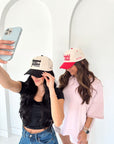 Friend in Jesus - Black Vintage Trucker Hat KenzKustomz