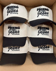 Friend in Jesus - Black Vintage Trucker Hat KenzKustomz