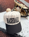 Baseball - Black Stripe Vintage Trucker Hat