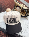 Baseball - Black Stripe Vintage Trucker Hat