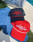 Living the American Dream - Red and Navy Vintage Trucker Hat KenzKustomz
