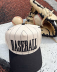 Baseball - Black Stripe Vintage Trucker Hat