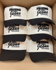 Friend in Jesus - Black Vintage Trucker Hat KenzKustomz