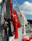 Red Stadium Approved Clear Purse With Tassle KenzKustomz