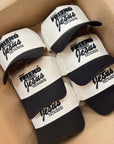 Friend in Jesus - Black Vintage Trucker Hat KenzKustomz