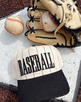 Baseball - Black Stripe Vintage Trucker Hat
