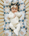 Patchwork Print Muslin Swaddle Blanket Mebie Baby