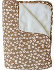 Mustard Floral Bamboo Fleece Quilt