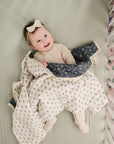 Navy Berry + Cream Berry Lace Muslin Quilt