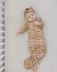 Mustard Floral Bamboo Head Wrap Mebie Baby