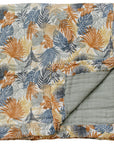 Paradise Palms+ Dusty Blue Muslin Quilt