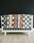 Navy Checkered Plush Blanket Mebie Baby