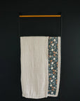Taupe Stripe + Midnight Floral Muslin Quilt Mebie Baby