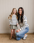 Navy Stripe Knit Sweater